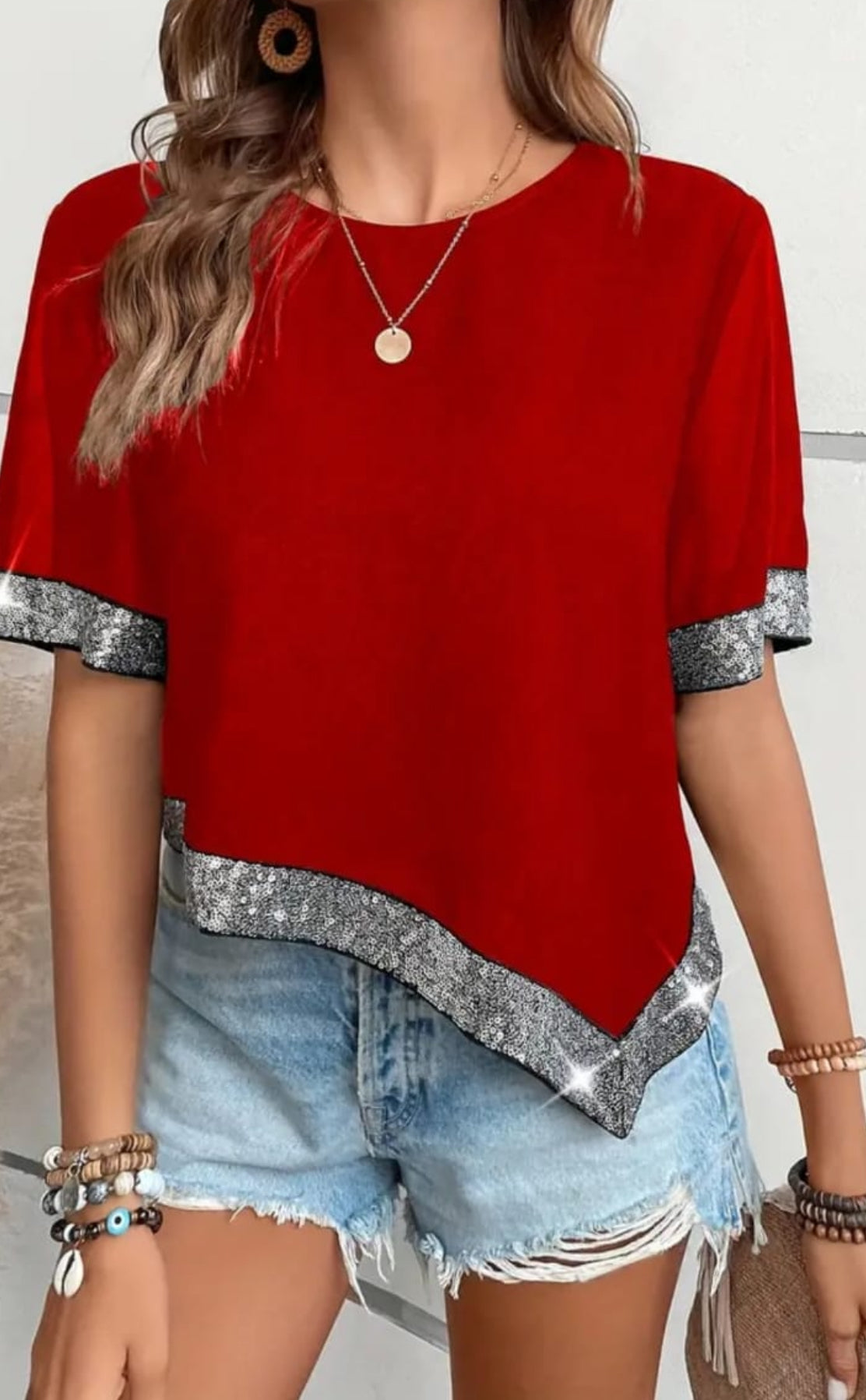 Blusa brillosa | Talle XL