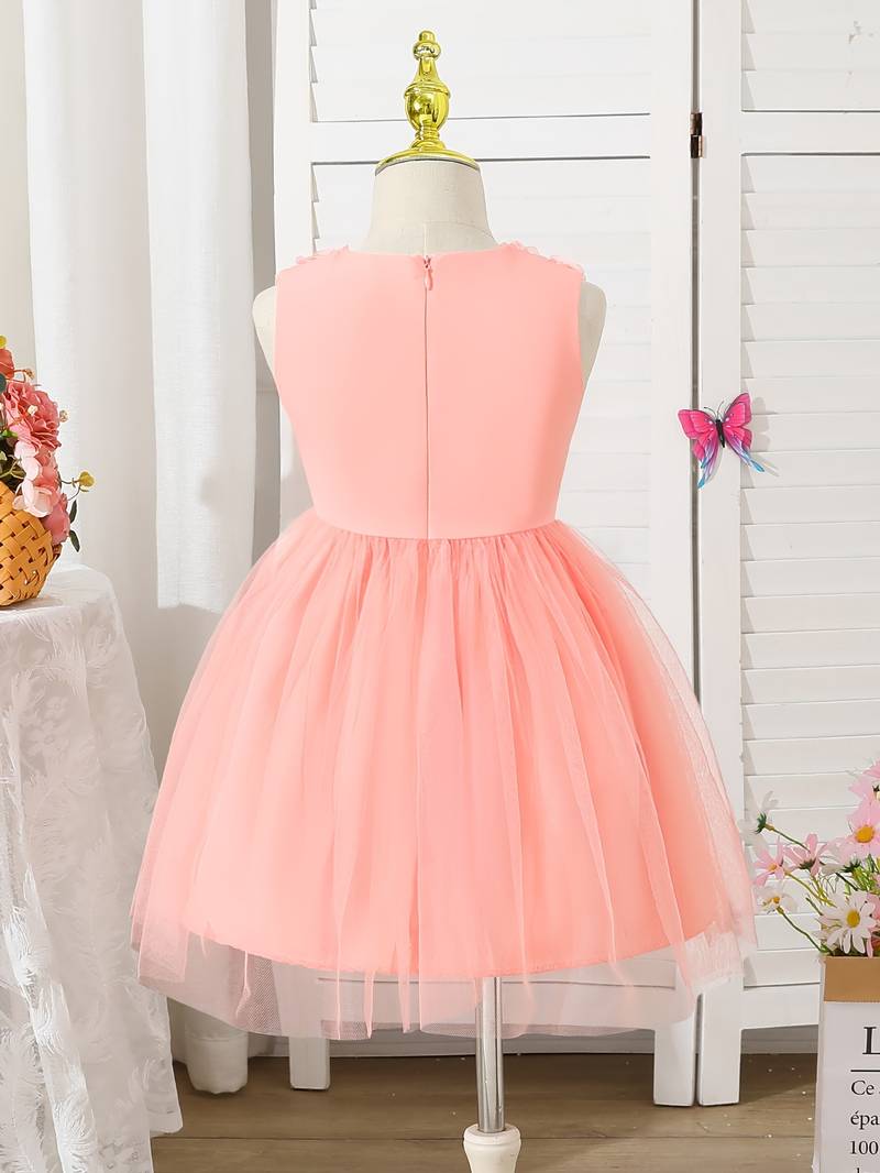 Vestido rosado floral Talle 6-8