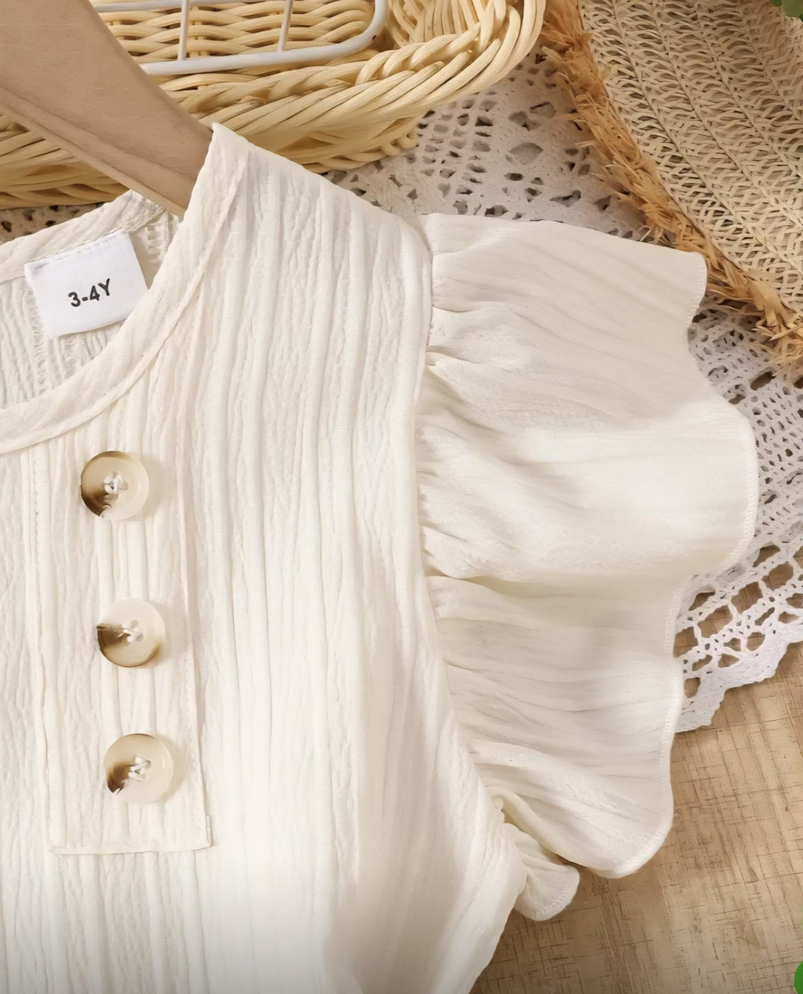 Vestido beige con cartera