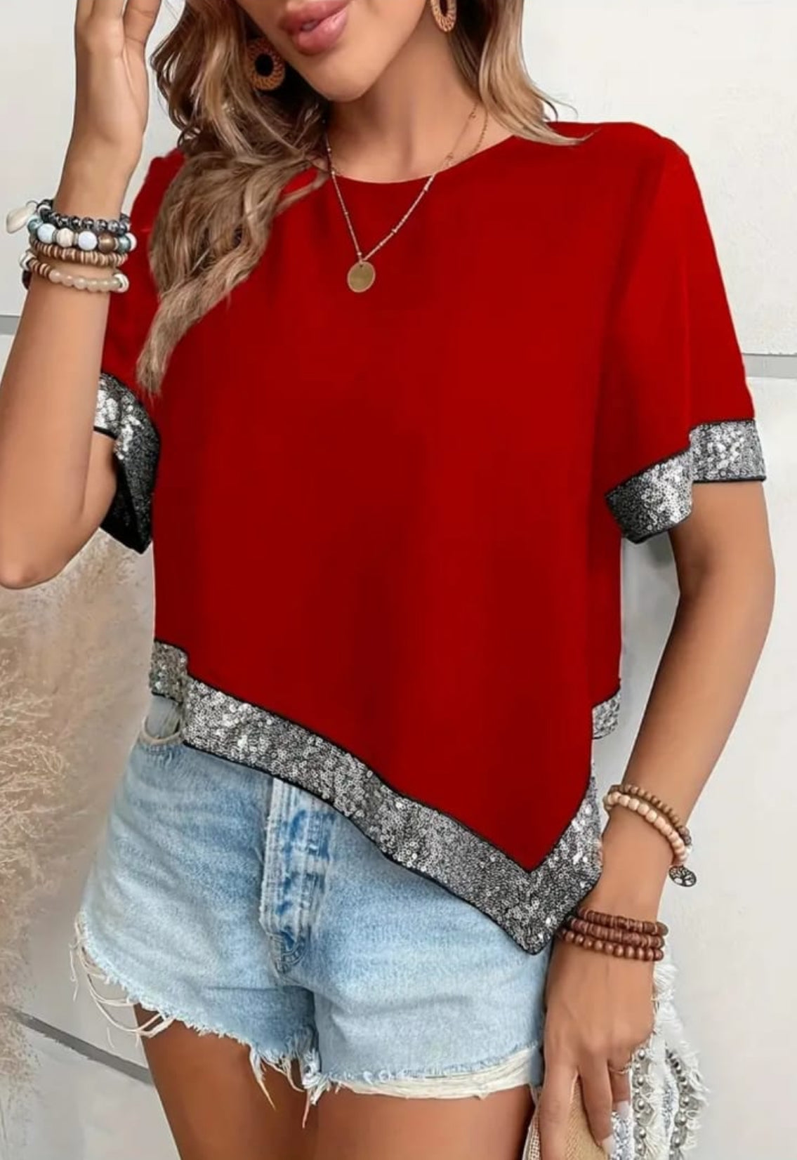 Blusa brillosa | Talle XL