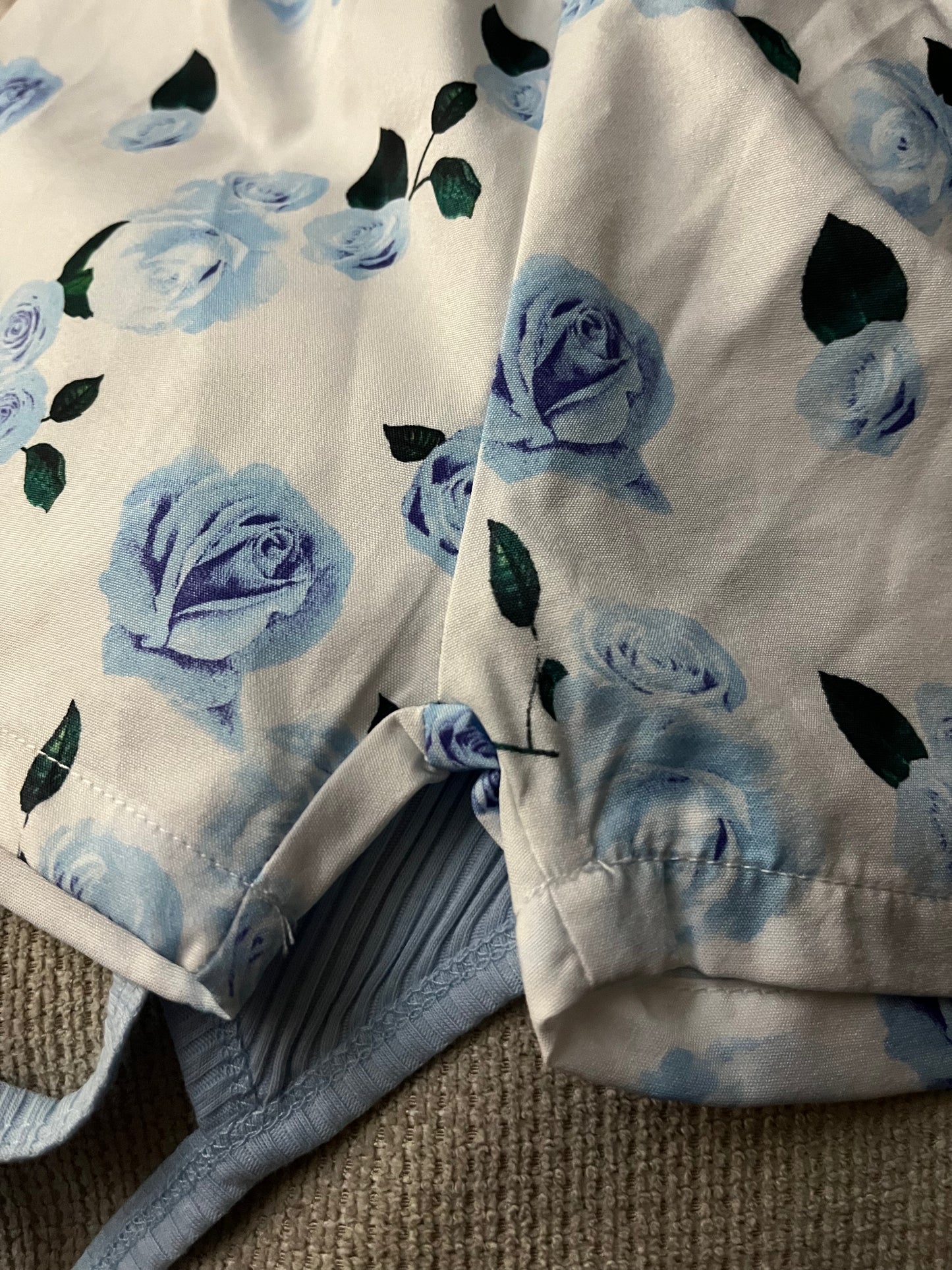 Monito celeste con flores | Talle 2/3