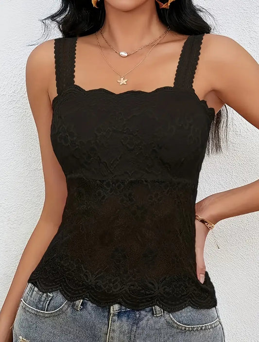 Top de encaje floral | Talle L