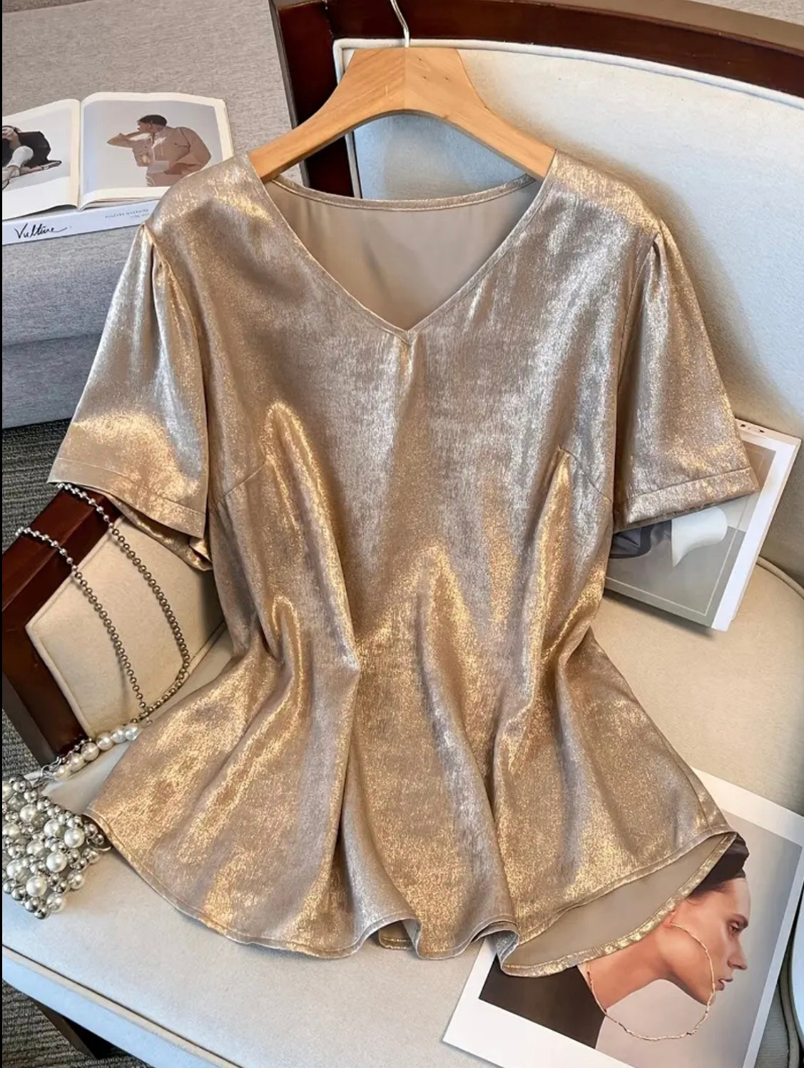 Blusa dorada | Talle L