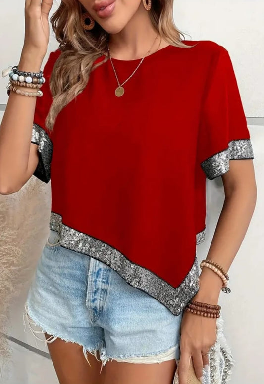 Blusa brillosa | Talle XL