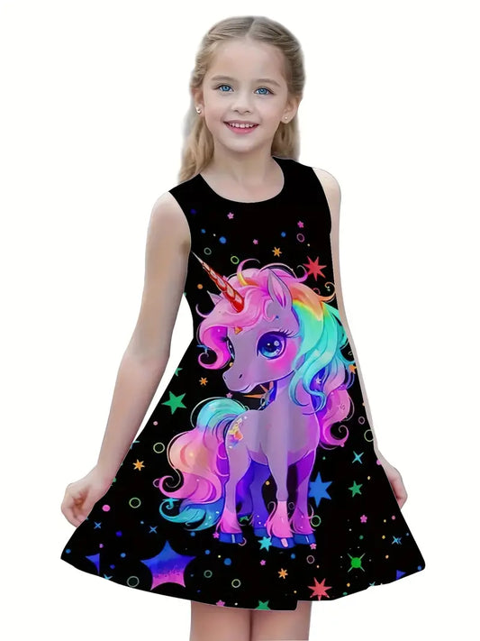 Vestido de niña Pony talle 8 10